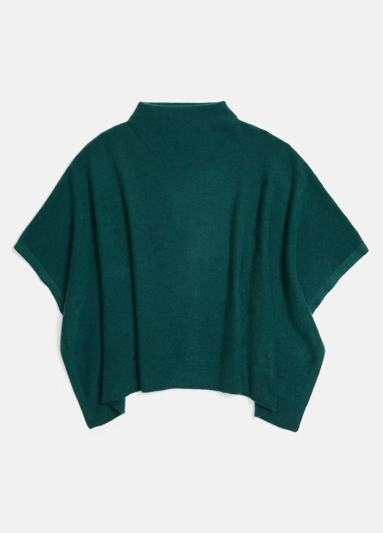 Hot Vince Plush Cashmere Funnel Neck Poncho juniper