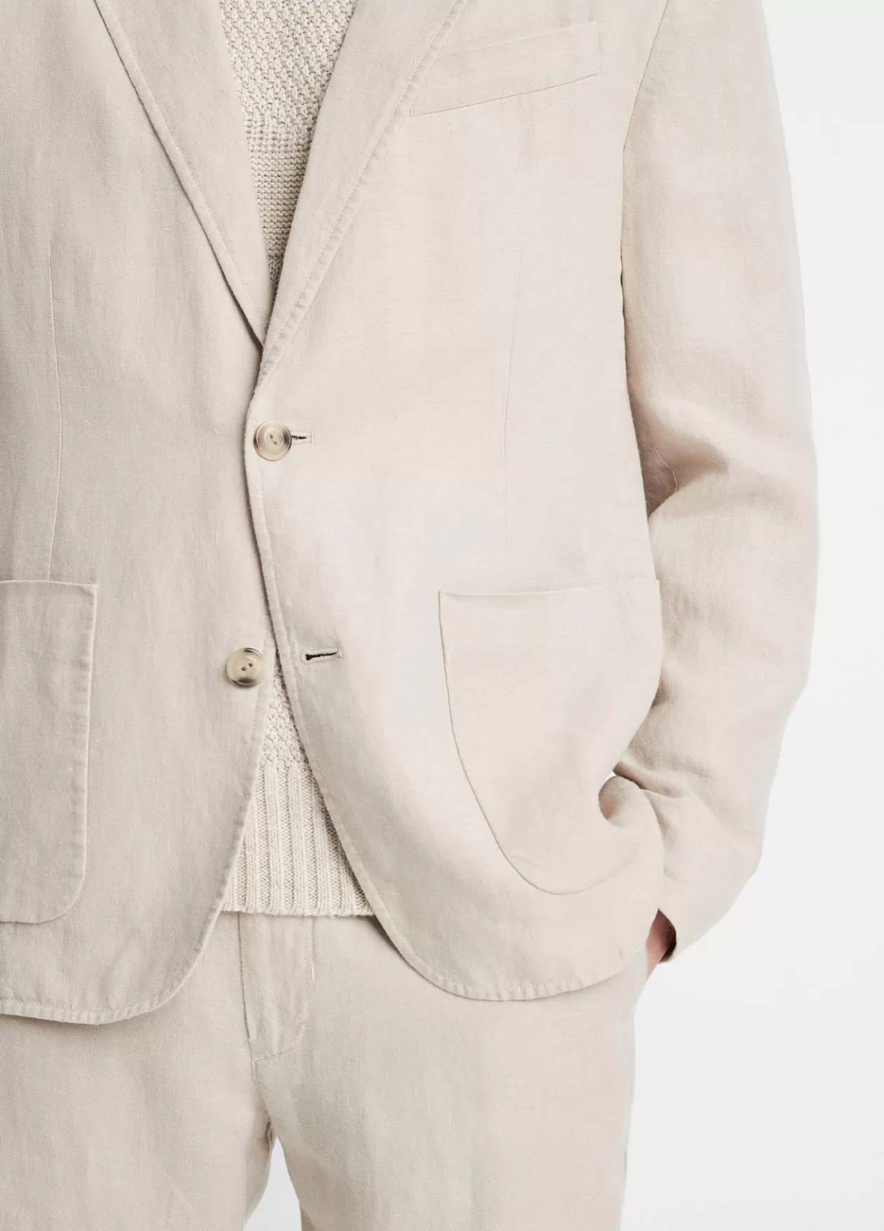 Sale Vince Relaxed Hemp Blazer pumice rock