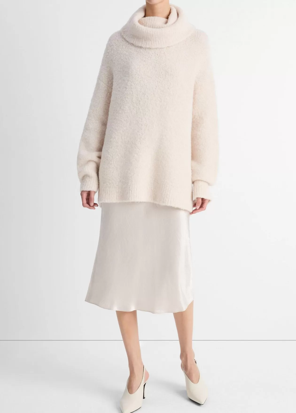 Outlet Vince Satin Slip Skirt champagne