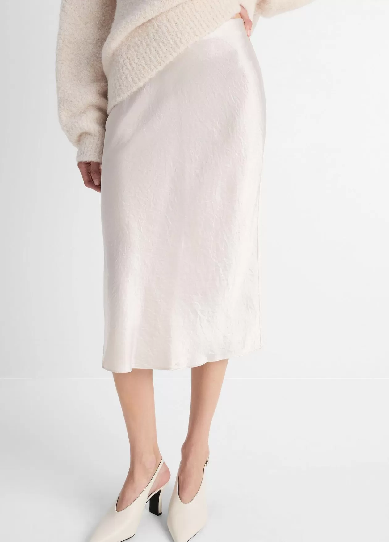 Outlet Vince Satin Slip Skirt champagne