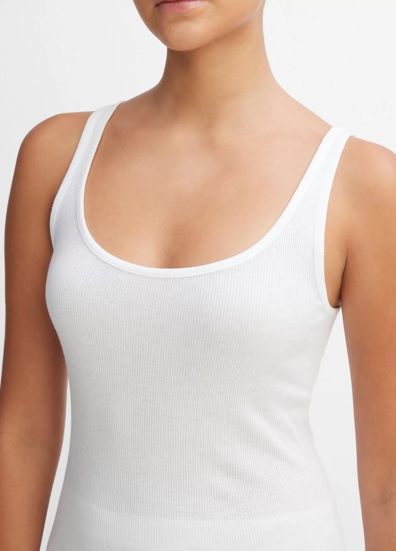 Flash Sale Vince Scoop Neck Tank white