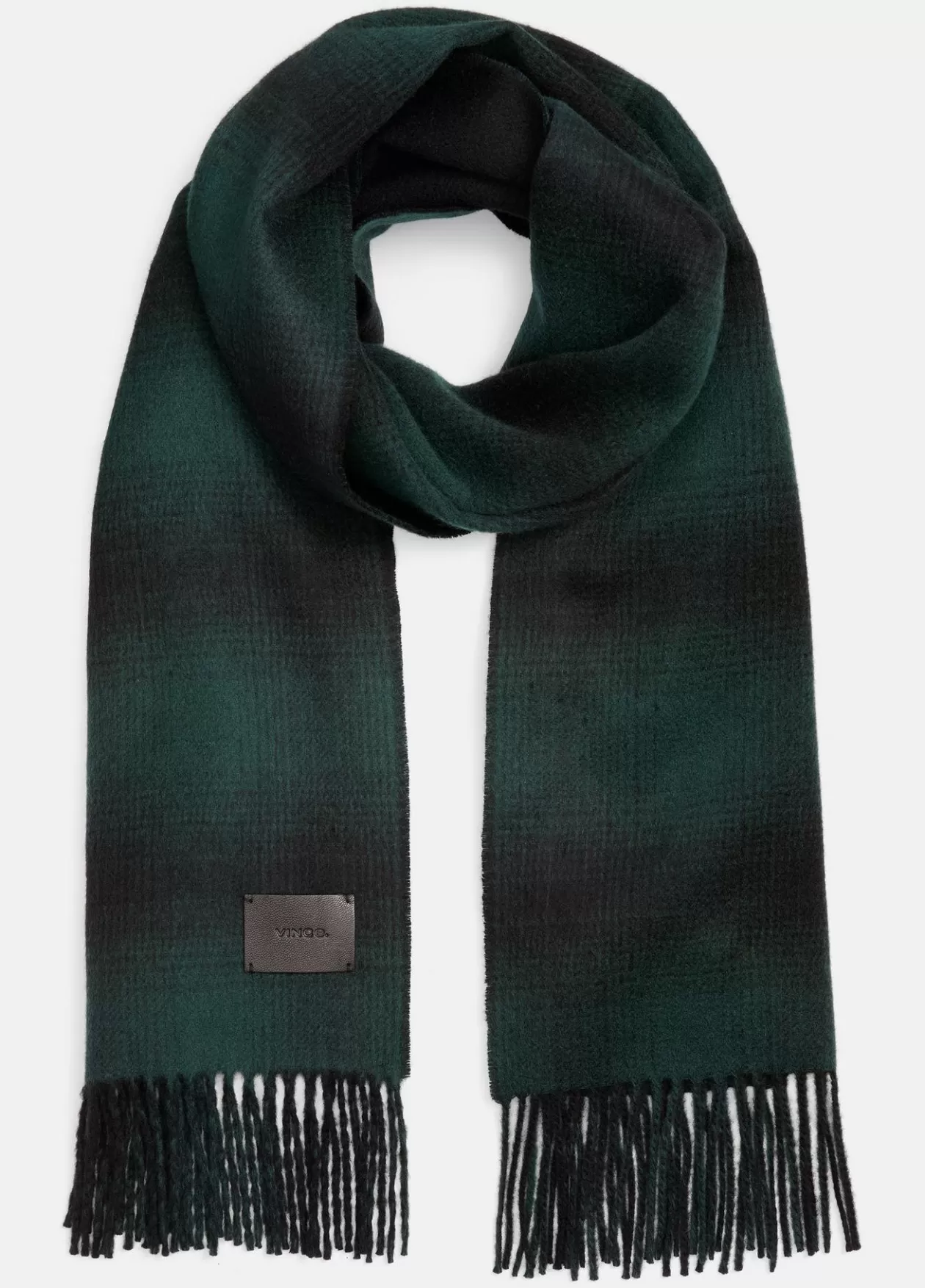 Outlet Vince Shadow Plaid Double-Face Cashmere Scarf juniper