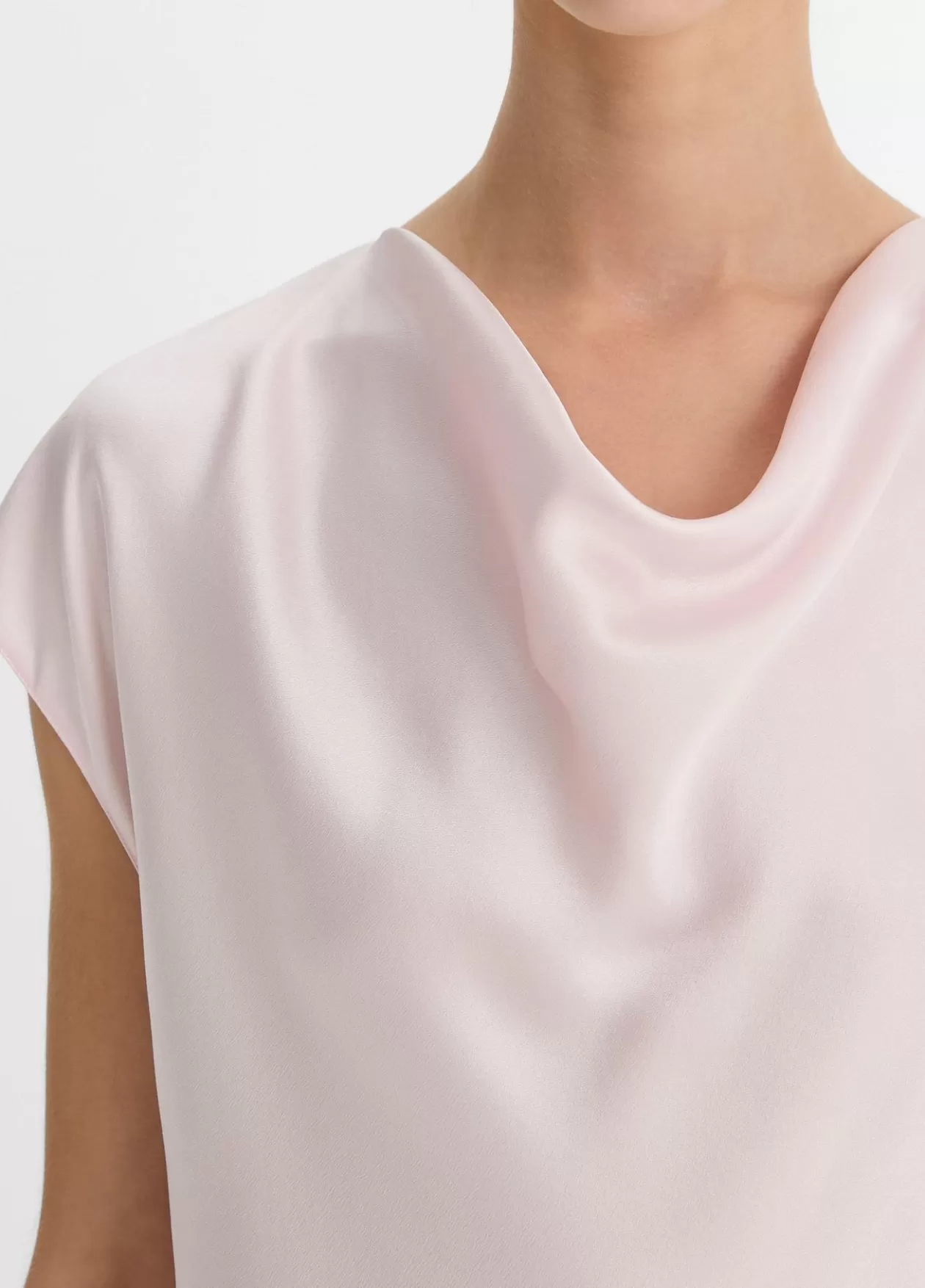 Outlet Vince Silk Cowl-Neck Blouse ballet