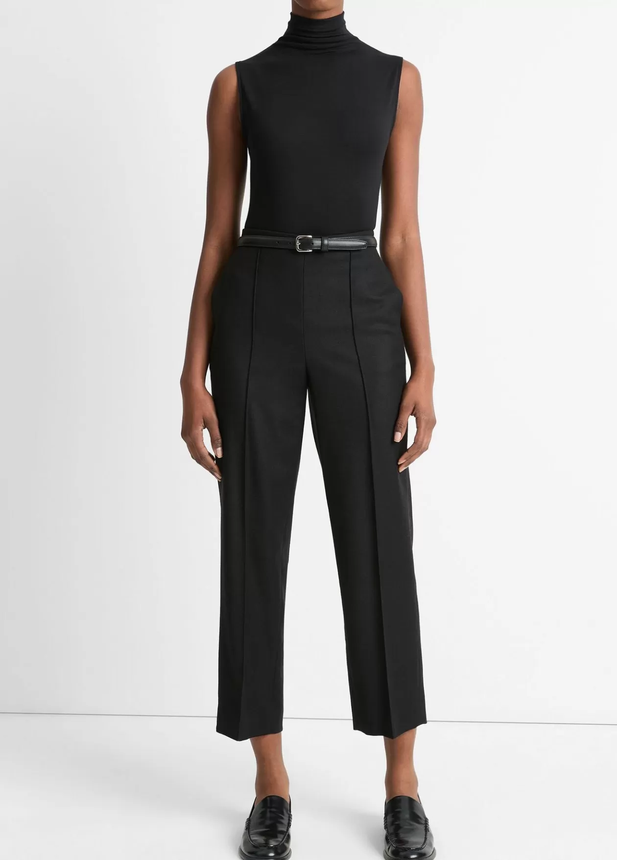 New Vince Sleeveless Turtleneck black