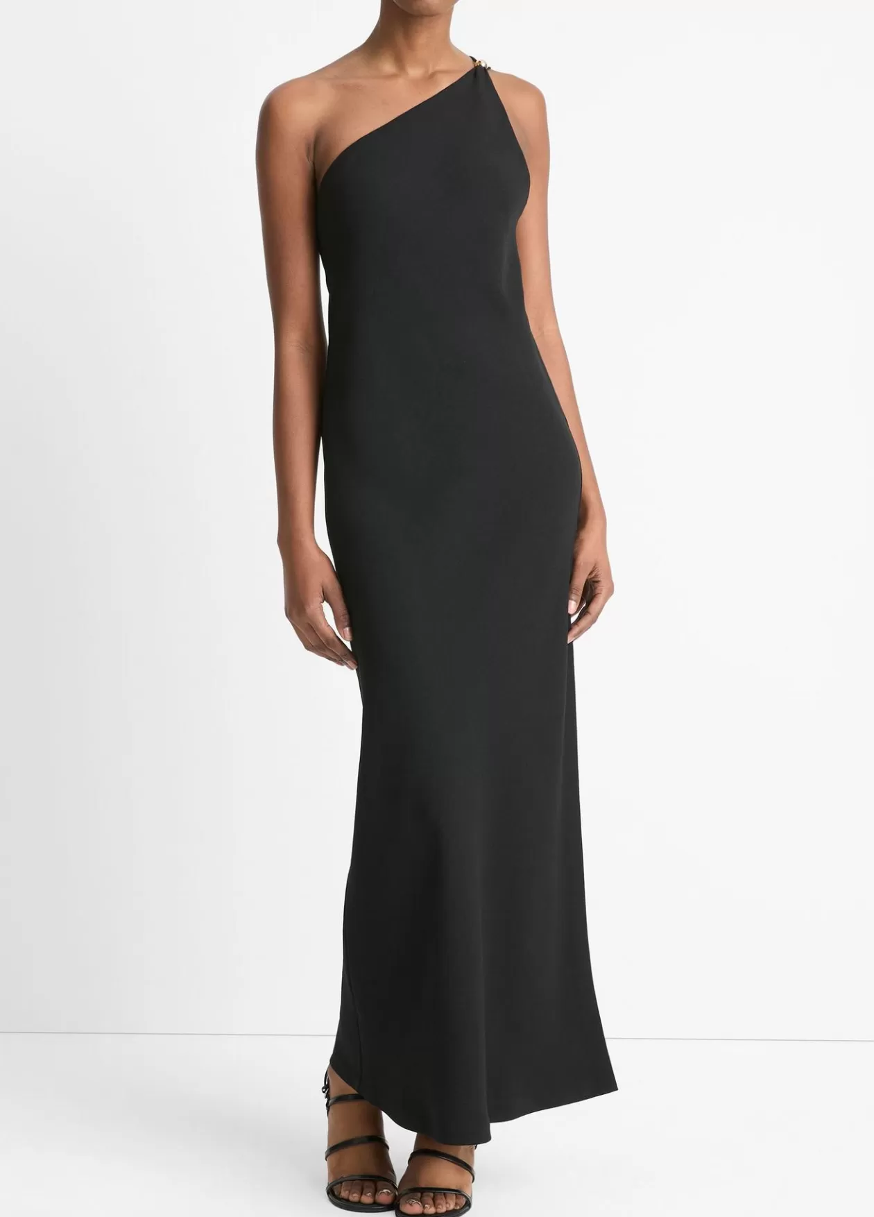 Flash Sale Vince Sphere-Detail One-Shoulder Dress black