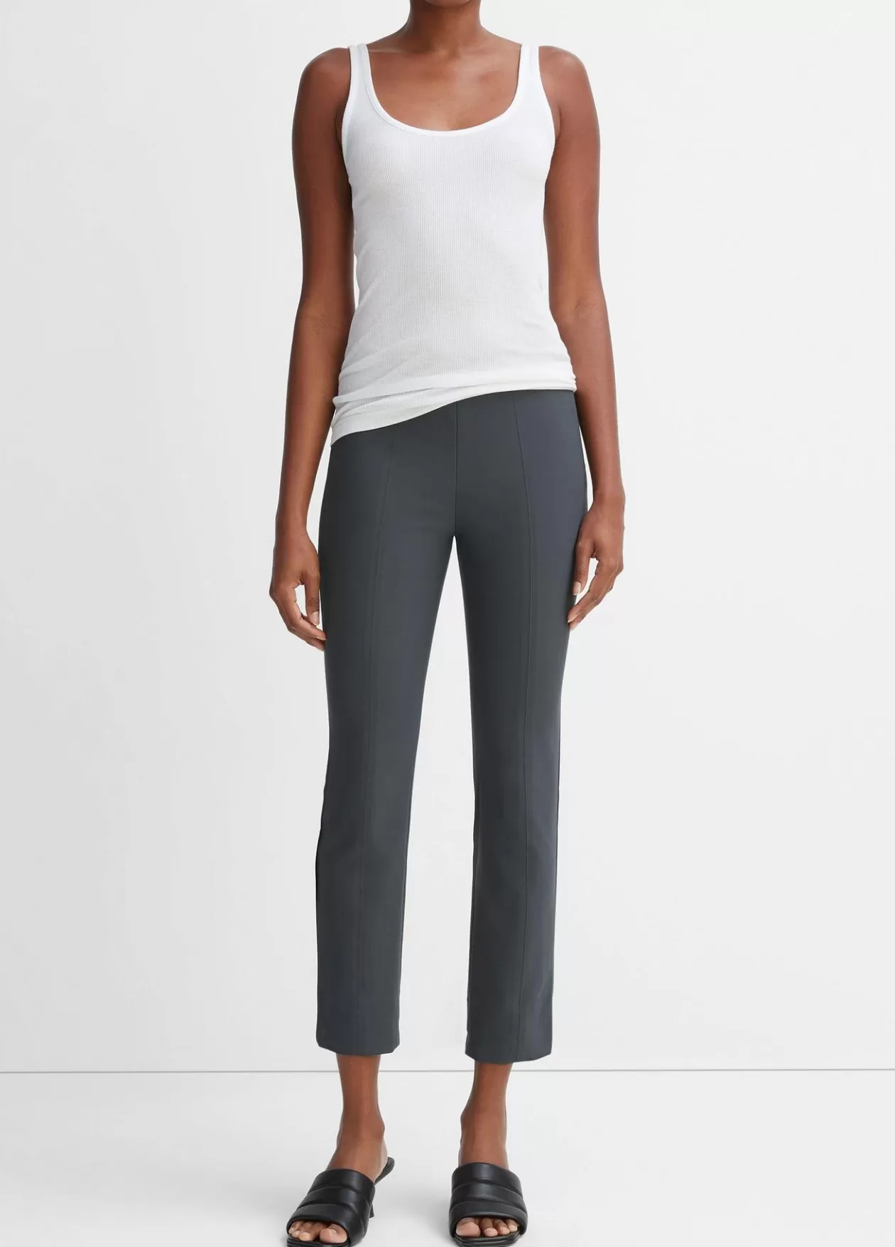 New Vince Stitch Front Seam Ponte Legging dark grey