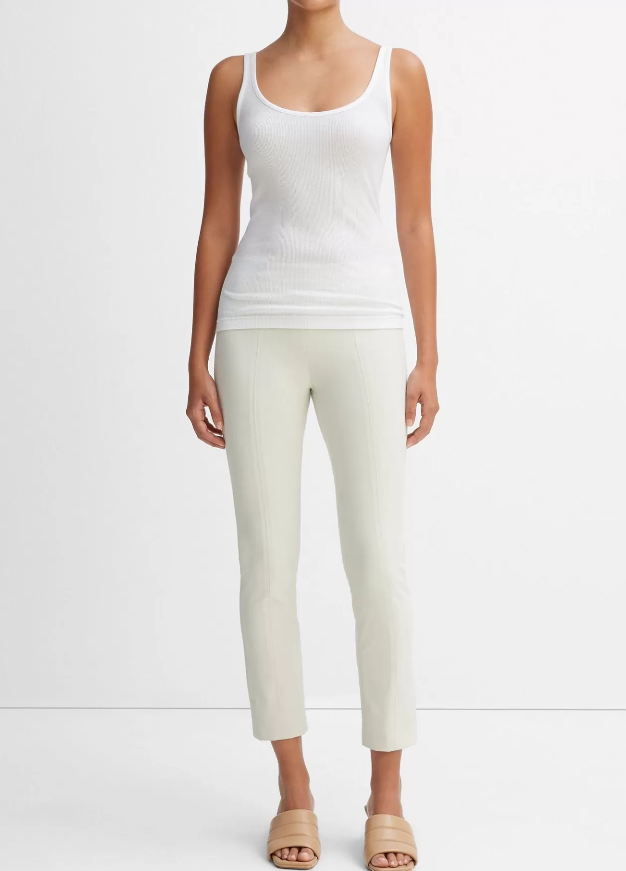 Online Vince Stitch Front Seam Ponte Legging gesso