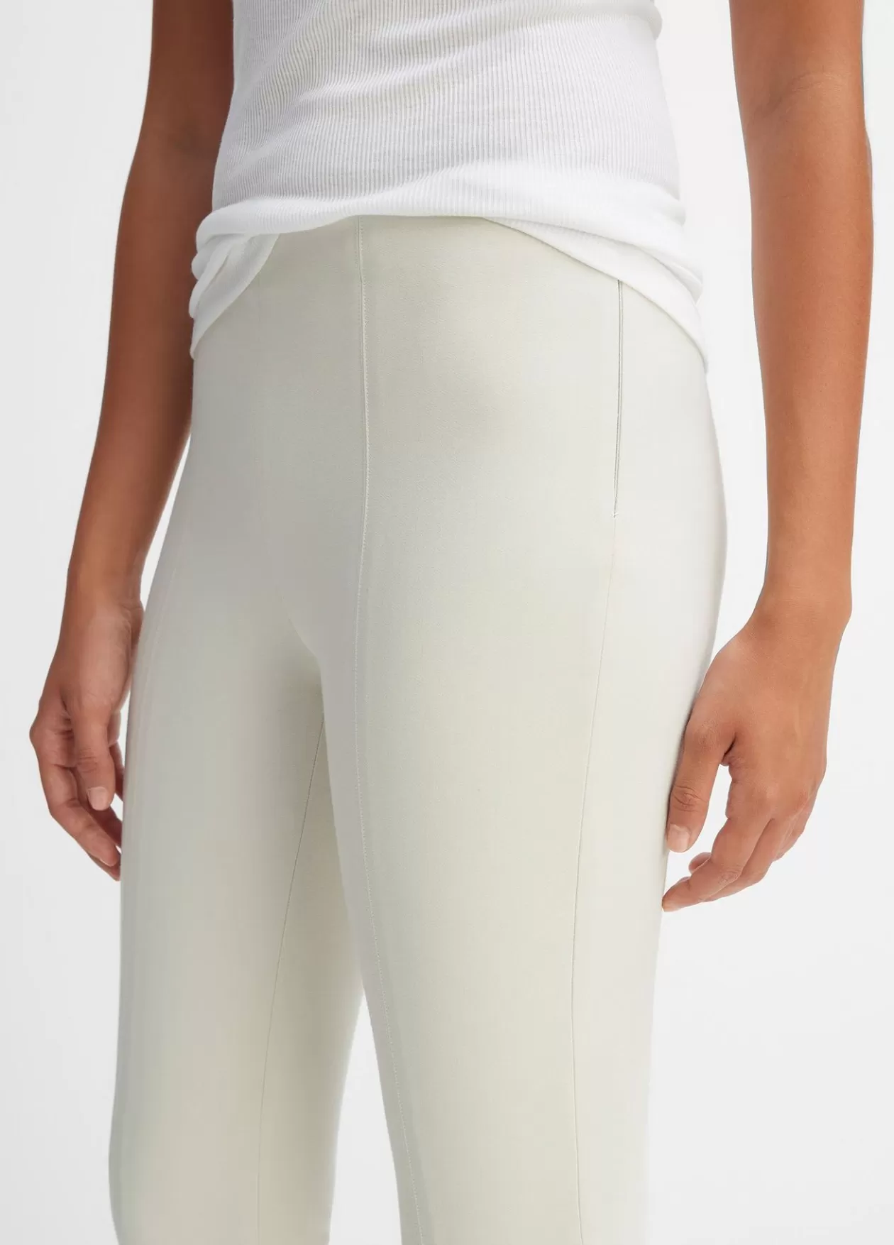 Online Vince Stitch Front Seam Ponte Legging gesso