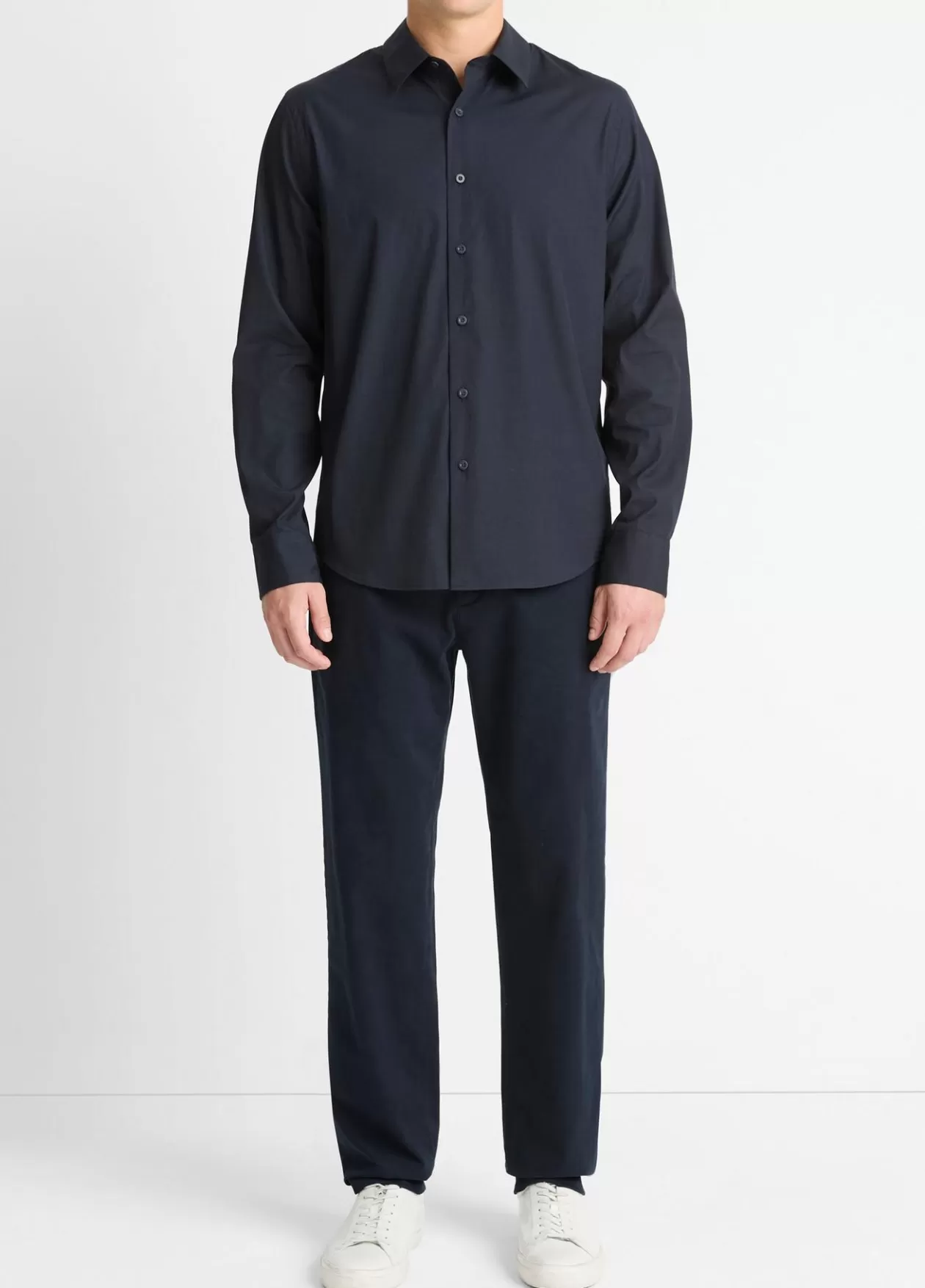 Sale Vince Stretch-Cotton Poplin Shirt coastal blue