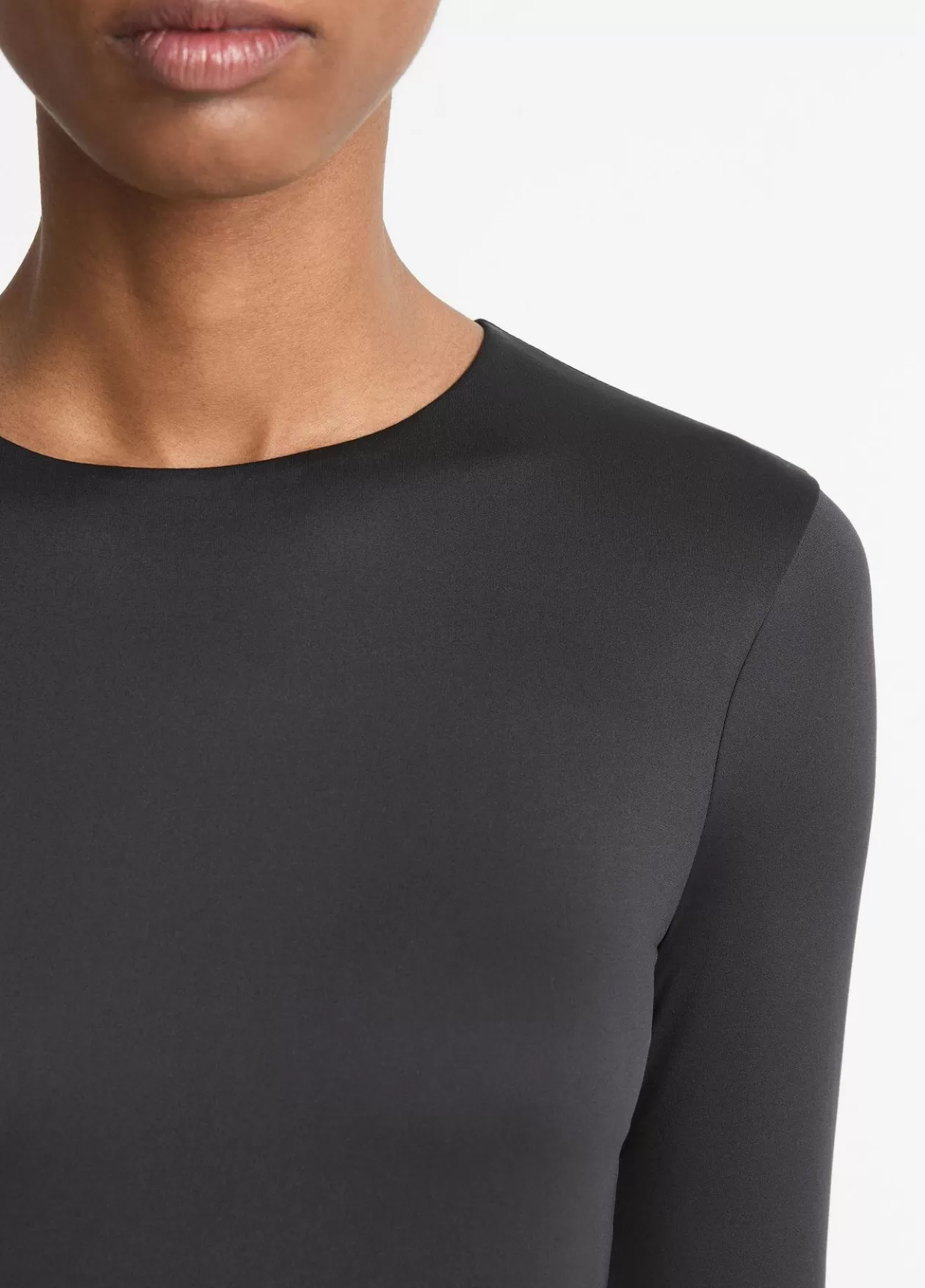 Cheap Vince Stretch-Jersey Long-Sleeve T-Shirt black