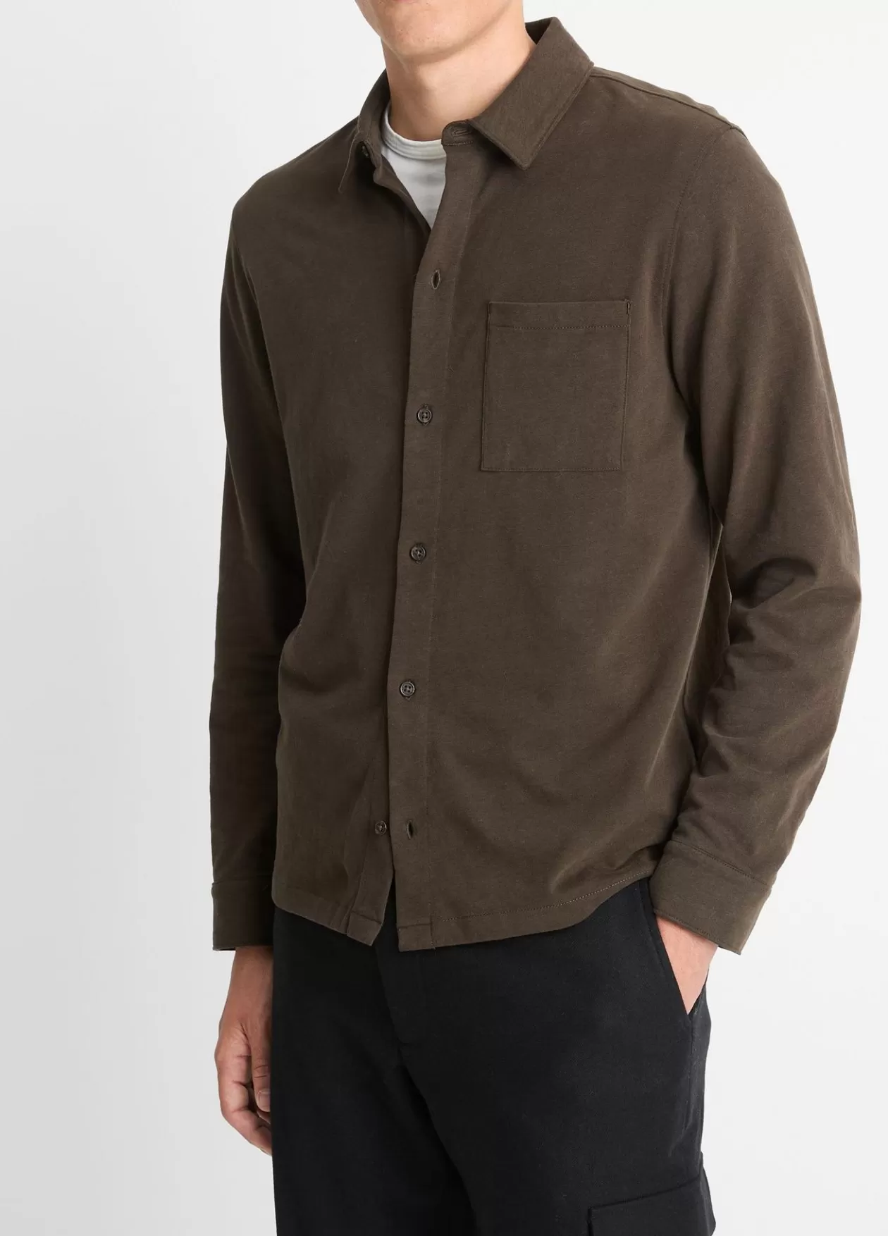 sueded_cotton_jersey_buttonfront_shirt_2-1.webp Shop Vince Sueded Cotton Jersey Button-Front Shirt night moss