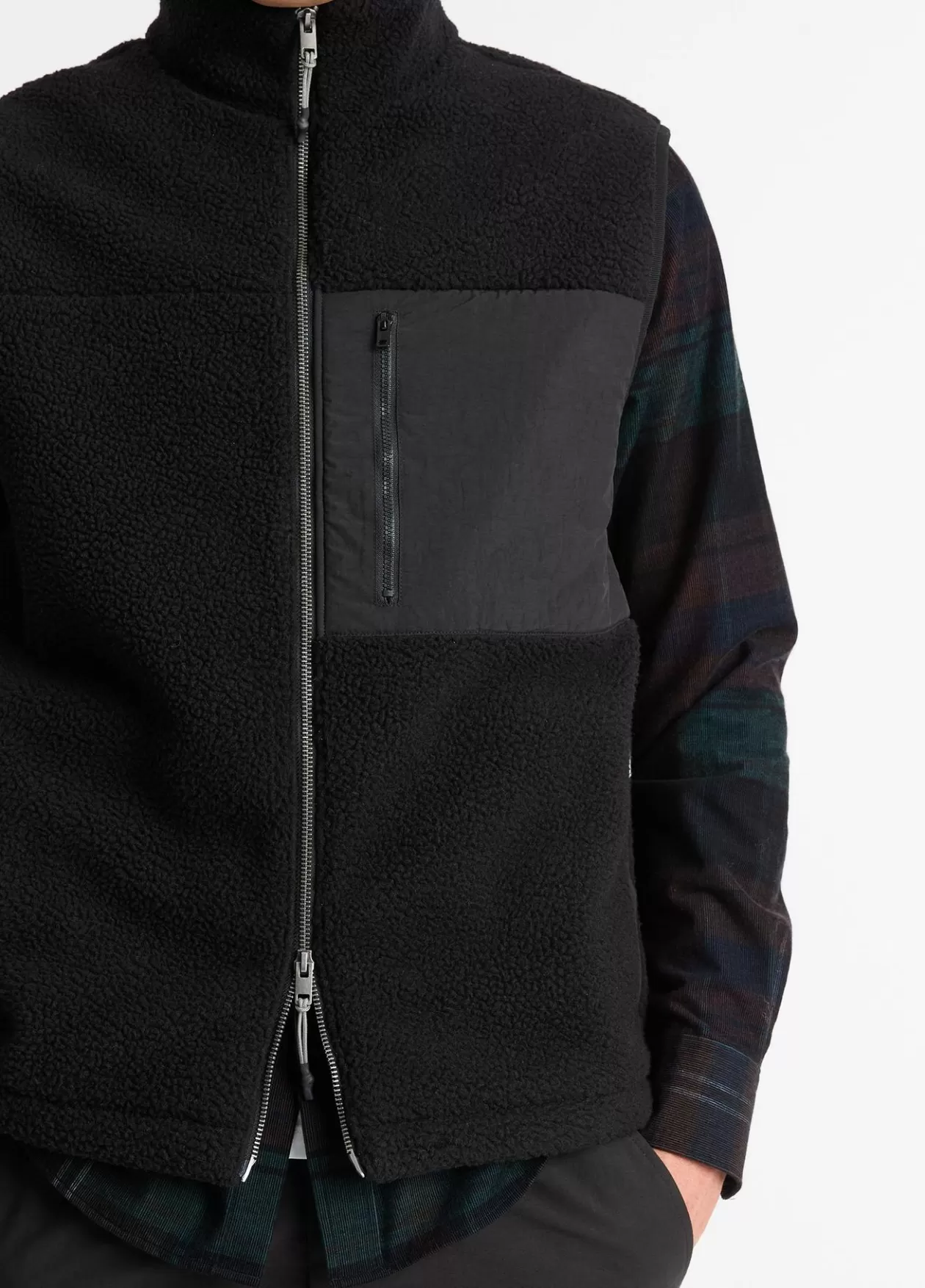 Outlet Vince Teddy Fleece Vest black