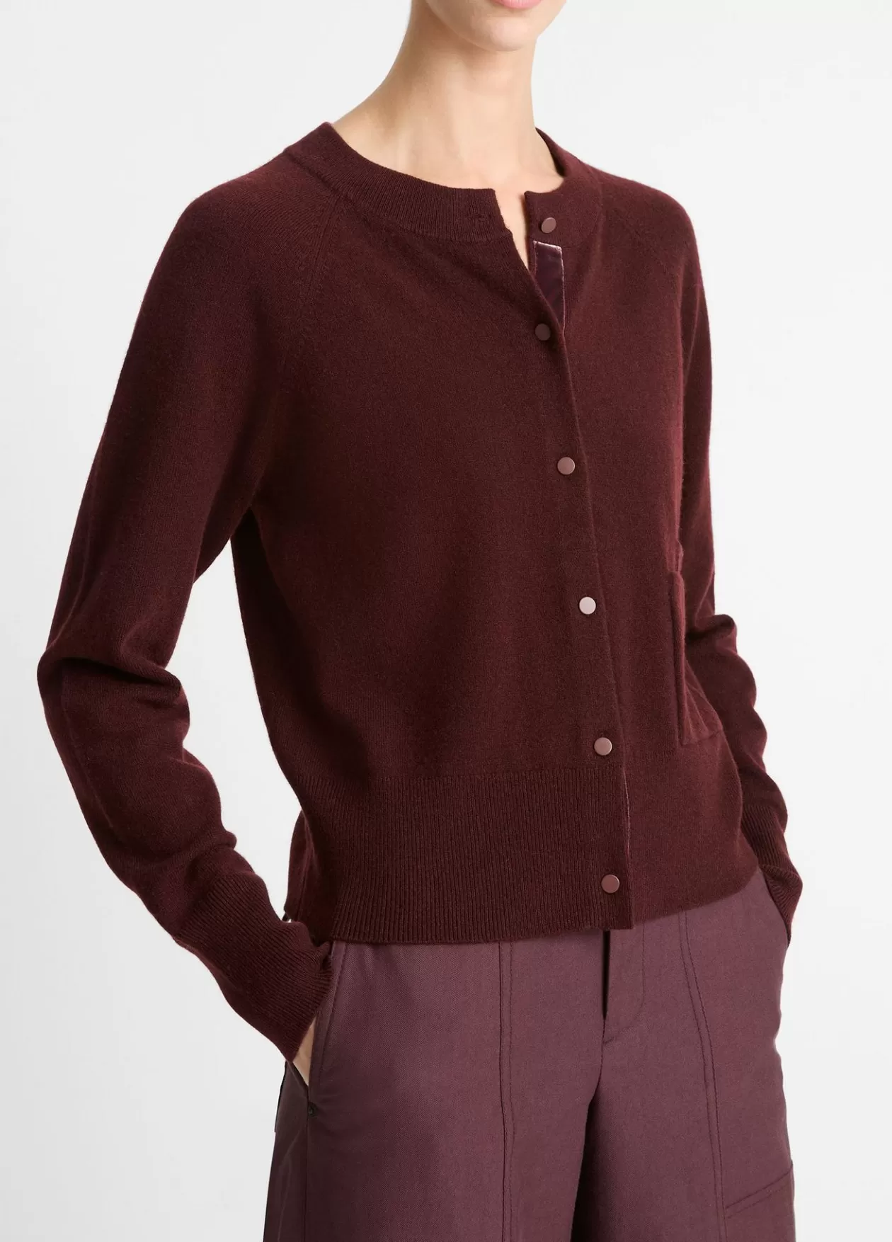 velvettrim_woolblend_cardigan_2.webp Shop Vince Velvet-Trim Wool-Blend Cardigan black rose