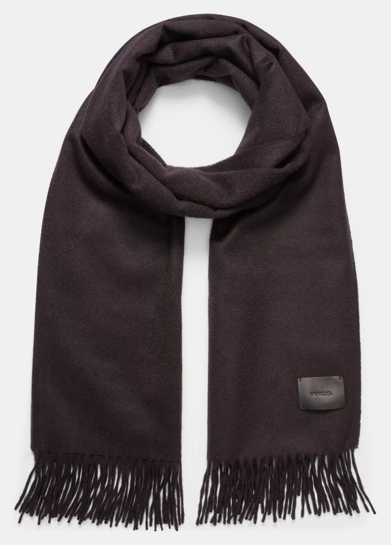 Store Vince Wool Fringed Wrap black