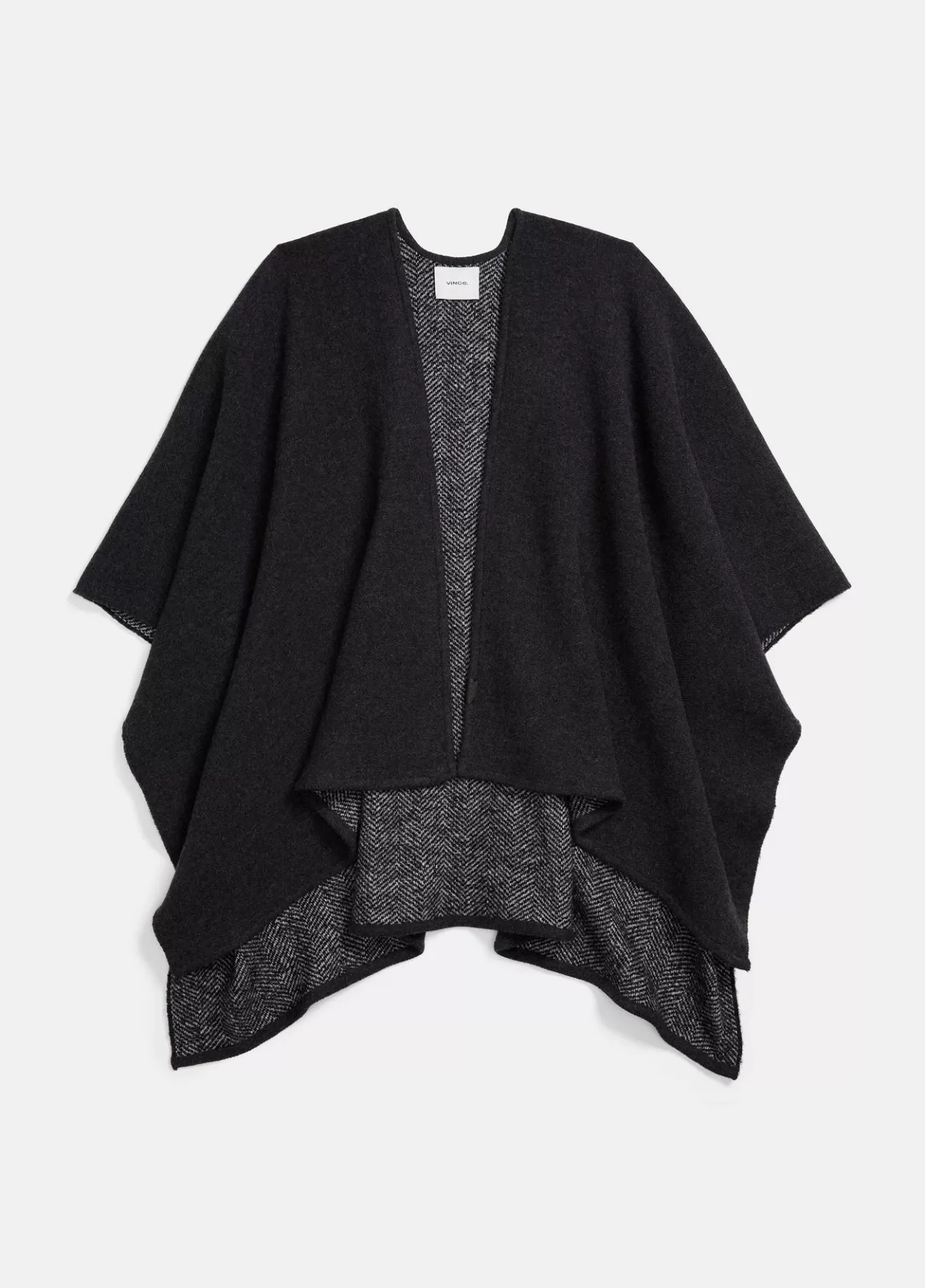Clearance Vince Wool-Blend Bouclé Cape black
